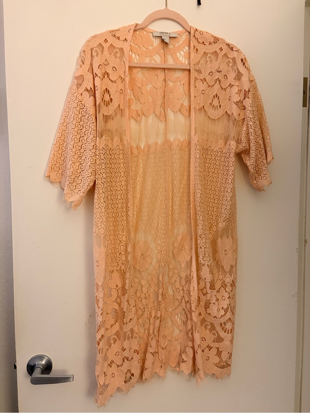 Forever 21 Pink Lace kimono